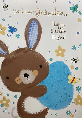 GRANDSON EASTER GREETING CARD 7”x5” FREE P&P • £1.49