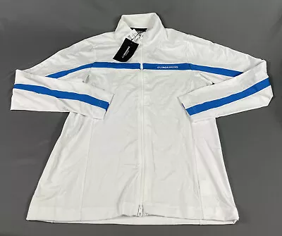 J Lindeberg Golf Jacket Midlayer Jarvis Large White Geometric NWT MSRP $145 • $72.24