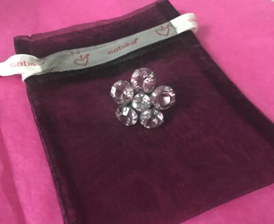 $30 • Buy Sabika La Vie En Rose Pink Swarovski Crystal Daisy Adjustable Ring ~ Retired
