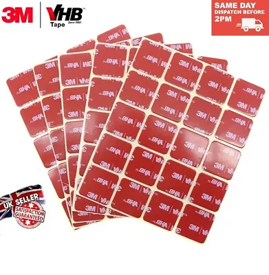 £3.35 • Buy 20pcs Double Sided 3M VHB Self Adhesive Tape Strong Sticky Pads 25mm X 25mm