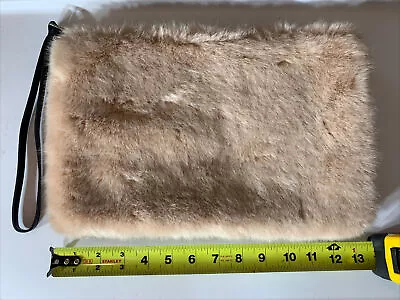 $6.99 • Buy Zara Basic Pink Faux Fur Handbag. 13”x9” . Clutch