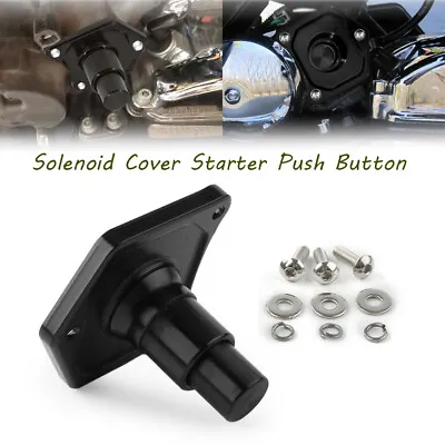 Black Solenoid Push Button Starter For Harley Big Twin Softail FXST Sportster XL • $15.18