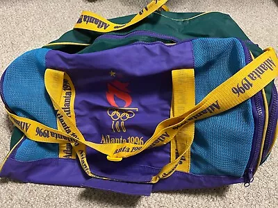 1996 Atlanta Olympics Duffle Bag Vintage 90’s Avon Products Green Purple Vinyl • $22.99