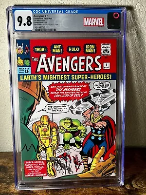 2019 Avengers #1 Silver Foil Marvel Comics Cover 1oz Near /Mint CGC 9.8 With Tin • $229