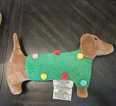 New 2023 Target Wondershop Dog Christmas Sweater Throw Pillow Dachshund Weiner • $20