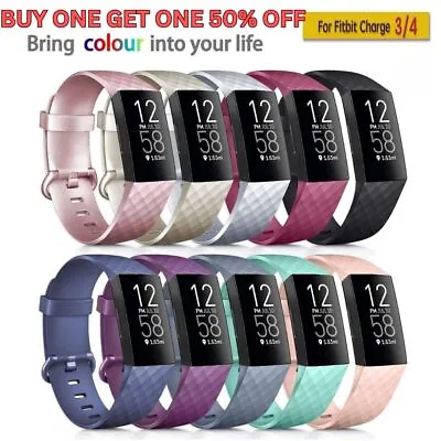 For Fitbit Charge 3 4 Band Classic Color Buckle Replacement Watch Wristband • $3.99
