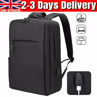 Men Women Boys Laptop Backpack Large Waterproof Travel Rucksack Sport School Bag • £11.89