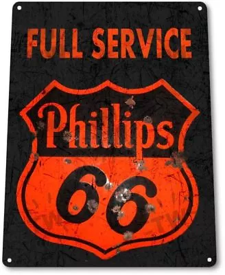 Phillips 66 Gas Logo Vintage Garage Motor Retro Rustic Wall Decor Metal Tin Sign • $17.99
