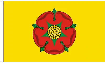 £2.69 • Buy 9  X 6   Lancashire Lancs Red Rose Small Polyester Hand Waving Sleeved Flag 