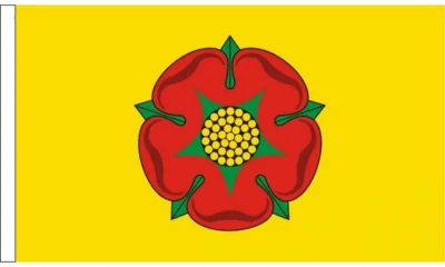 9  X 6   Lancashire Lancs Red Rose Small Polyester Hand Waving Sleeved Flag  • £2.69