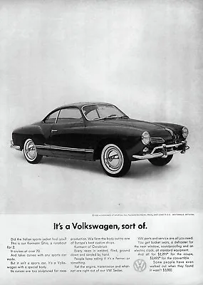 1962 Volkswagen Karmann Ghia  A VW Sort Of  Original Print Ad  • $16.47