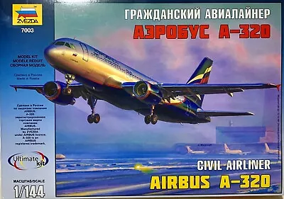 Airbus A-320 - Aeroflot - Zvezda - 1:144 - Classic Airliner Model Kit • $37