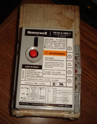 NEW OEM HONEYWELL R8184G4009 Protectorelay Oil Burner Control 45 Second NEW • $125