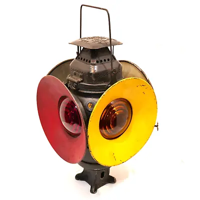 Vintage  Adlake Non-sweating Railroad Switch Signal Lantern Lamp Chicago • $374.99