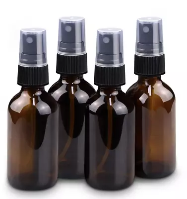 4oz Amber Glass Spray Bottles Mist Sprayer Set Small Spray Bottles For Travel • $8.99