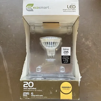 2 Pack Ecosmart 20W Equivalent MR16 Bright White LED Dimmable 866920 • $5