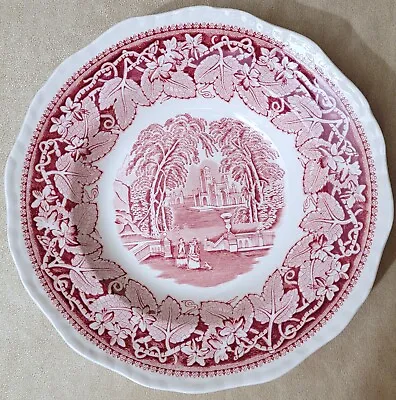 Vintage Mason's Vista Pink England Transferware Flat Soup Bowl(s) Near Perfect • $22.78