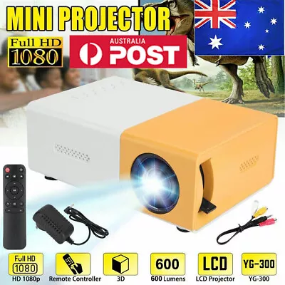 Mini Pocket 3D LED Home Cinema Projector HD 1080P Portable Video Cinema USB • $36.99