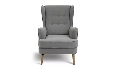 Habitat Callie Self Assembly Fabric Wingback Chair - Grey • £219.99