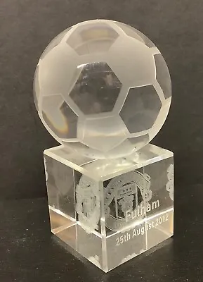 Manchester United Glass Ball Paperweight Match Day VIP Gift V Fulham 2012/2013 • £19.95