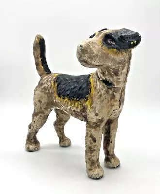 Antique 30s Vintage Cast Iron Hubley #279 Airedale Fox Terrier Dog Bank Doorstop • $199.99