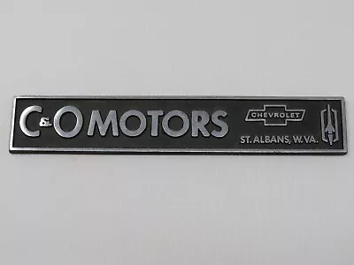 Vintage C O Motors Chevrolet Car Dealer Dealership Metal Nameplate Emblem Badge • $20