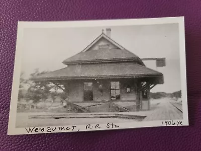 Kodak RPPC Wenaumet Railroad Station 1906 Image MA Cape Cod • $6