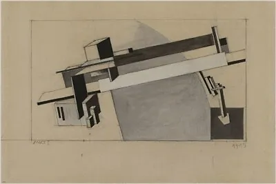 Lazar El Lissitzky - Proun STUDY THE BRIDGE Vintage Design Poster 20x30 RARE • $9.99