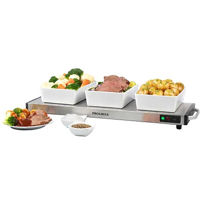 £42.74 • Buy Progress Hot Plate Food Warmer Buffet Server Warming Tray Cordless & Portable