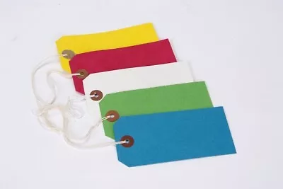 Luggage Tags ID Labels Colours Pre Strung Gift Identifications Tag 82mm X 41mm • £1.65