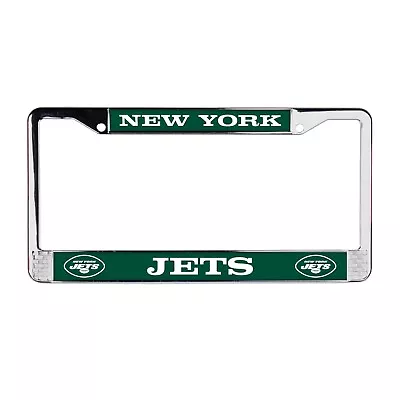New York Jets NFL Truck Car Tag Chrome License Plate Frame Green • $15.95
