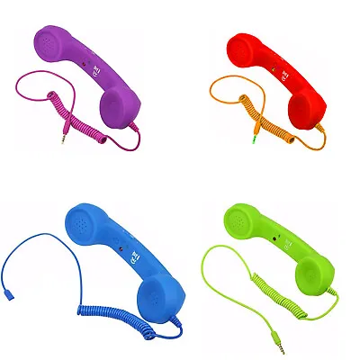 Retro Telephone Handset Speaker Phone Receiver For Android Iphone 3.5mm Jack • £7.99