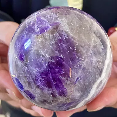 1.3LB Natural Amethyst Quartz Sphere Big Pretty Crystal Ball Purple Stone • $0.99