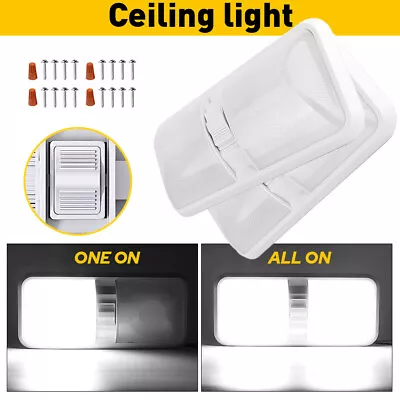 2x Leisure LED RV Interior LED Ceiling Light Boat Camper Trailer Double Dome 12V • $24.99