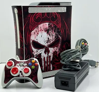 $59.26 • Buy Microsoft Xbox 360 Console 120GB Custom  Punisher  Skin *Excellent Condition*