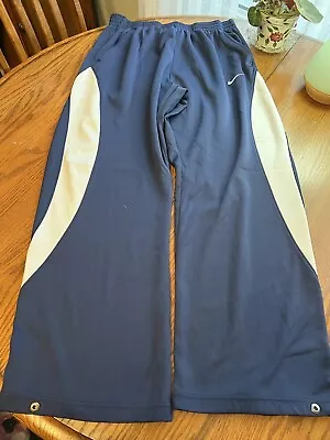 Team NIKE Mens XL Athletic Warm Up Basketball Pants Blue Vtg • $22