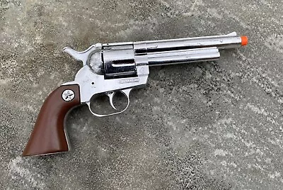 NEW Gonher Cowboy Peacemaker Diecast Cap Gun Silver With Brown Grips 121/0 • $24