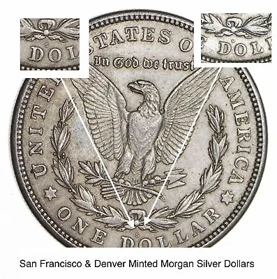 1921 D & S - 2 Coin Mint Mark Set Morgan Silver Dollar 90% Eagle Last Year • $63.92