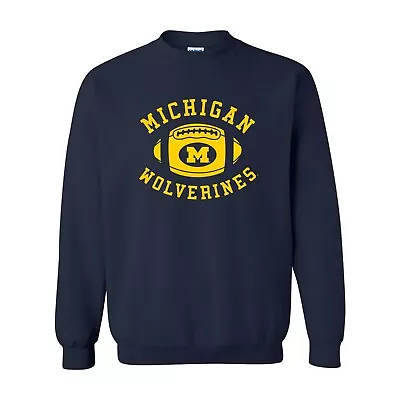 Michigan Wolverines Football Block Crewneck Sweatshirt - Navy • $43.99