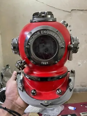 Morse Vintage Red Diving Helmet Scuba Boston Divers US Navy Mark Divers Gift • $68.51