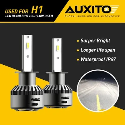AUXITO H1 LED Headlight Bulbs 6500K Xenon White High Low Beam Lamp 100W C7 • $21.99