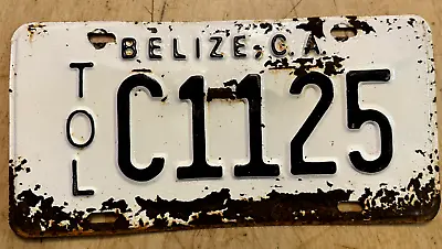 Belize  Central America Toltec Auto License Plate   Tol C 1125   • $28.99