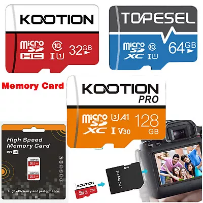 1-10 Pack Ultra Micro SD 16GB 32GB 64GB C10 Memory Card Memory Card TF Cards LOT • $35.99