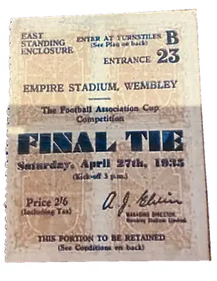 1933 Fac Final -  Everton V Manchester City - Replica Match Ticket • £2.99