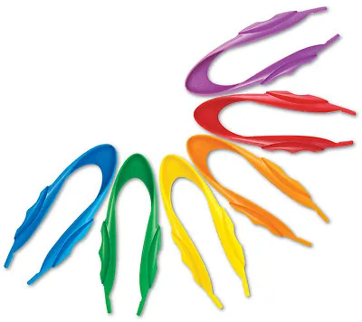 £7.59 • Buy Learning Resources 6 Jumbo Easy Grip Plastic Tweezers For Children