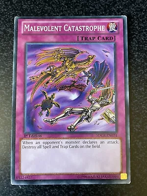 YuGiOh! Malevolent Catastrophe - SDCR-EN034 - Common 1st Edition LP • $1.50