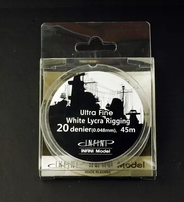 £13.67 • Buy Infini 1/700 White Ship Rigging 20 Denier (0.048mm) - Ultra Fine (45m / 145ft)