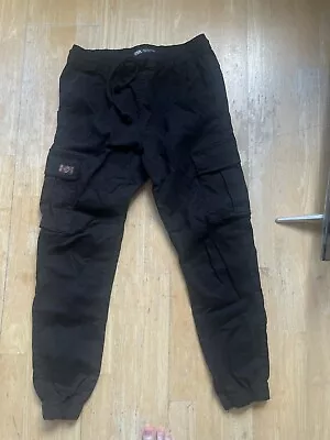 Zara Black Medium Cargo Trousers 31 • £25