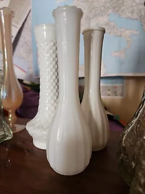 Vintage Milk Glass Vase - Lot Of 3 • $35