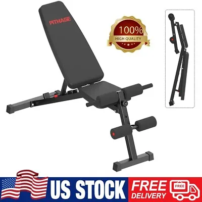Foldable Dumbbell Bench Weight Training Fitness 5 Incline Adjustable Workout Gym • $59.99